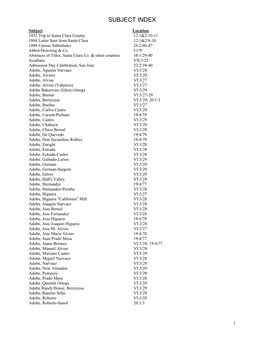 Subject Index