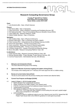 Research Computing Governance Group)\RCGG 8-APR-2014\RCG Minutes 2014-Apr-08 Final.Docx