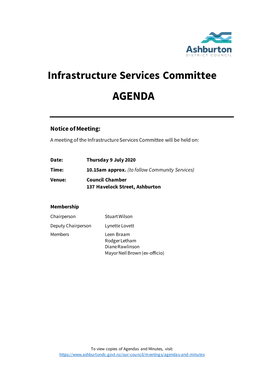 Infrastructure Services Committee AGENDA