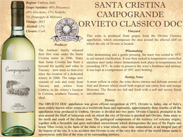 Santa Cristina Campogrande Orvieto Classico