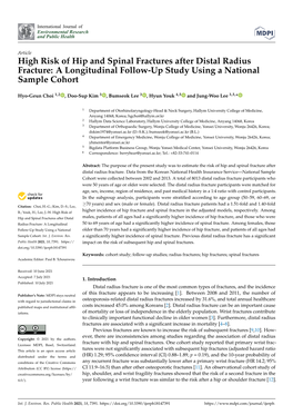 High Risk of Hip and Spinal Fractures After Distal Radius Fracture: a Longitudinal Follow-Up Study Using a National Sample Cohort