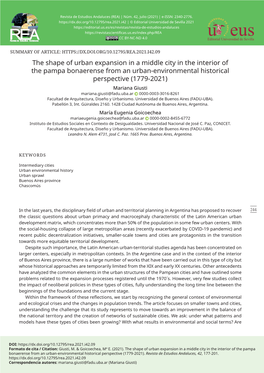 The Shape of Urban Expansion in a Middle City in the Interior of The