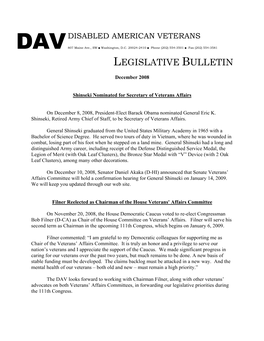 Legislative Bulletin