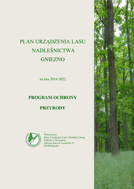 Program Ochrony Przyrody Nadleśnictwa Gniezno Na Lata 2018-2022
