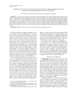 Empyreuma Species and Species Limits: Evidence from Morphology and Molecules (Arctiidae: Arctiinae: Ctenuchini)