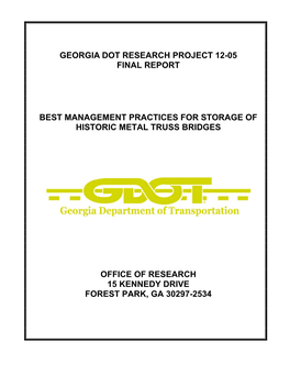 Georgia Dot Research Project 12-05 Final Report