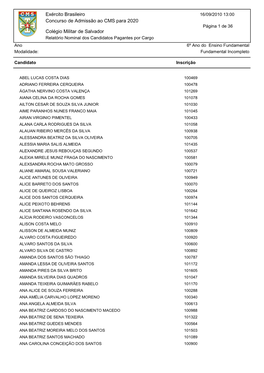 Exército Brasileiro Concurso De Admissão Ao CMS Para 2020