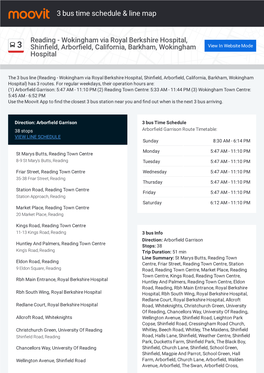 3 Bus Time Schedule & Line Route