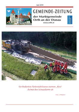 GEMEINDE-ZEITUNG Der Marktgemeinde Ort H an Der Donau