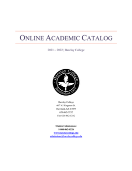 Online Academic Catalog