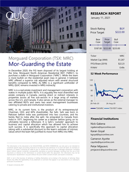 Mor-Guarding the Estate
