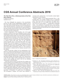 CGS Annual Conference Abstracts 2018