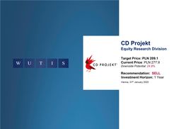 CD Projekt Equity Research Division