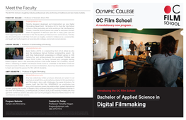 Digital Filmmaking Department