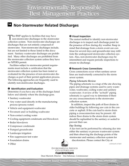 Non-Stormwater Related Discharges