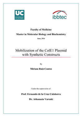 Mobilization of the Cole1 Plasmid with Synthetic Constructs