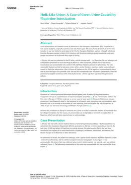 A Case of Green Urine Caused by Flupirtine Intoxication