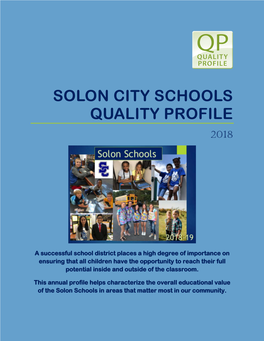 Solon City Schools Quality Profile 2018