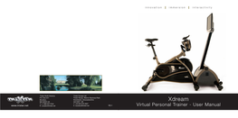 Trixter Xdream Virtual Personal Trainer User Manual