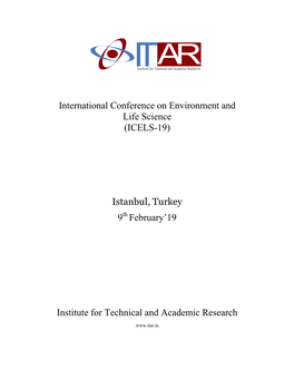 Istanbul, Turkey 9 February'19 Institute for Technic