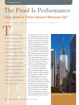 The Proof Is Performance: How Does 4 Times Square Measure