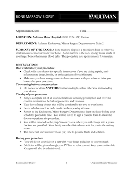 Bone Marrow Biopsy