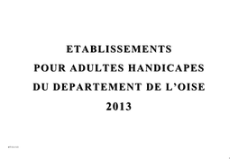 Etablissements Etablissements Pour Adultes Handicapes Pour Adultes