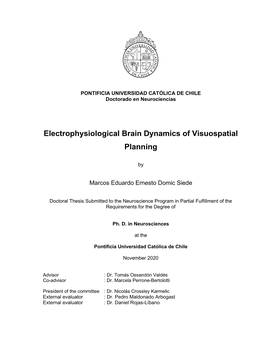 Electrophysiological Brain Dynamics of Visuospatial Planning