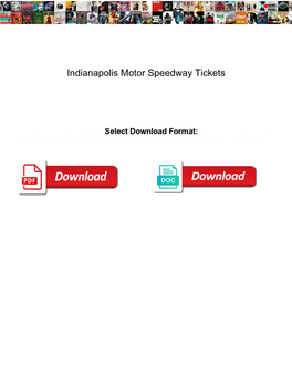 Indianapolis Motor Speedway Tickets