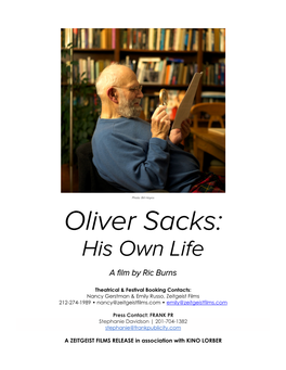 Oliver Sacks: His Own Life