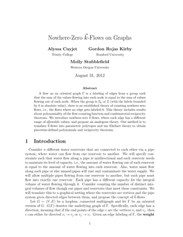 Nowhere-Zero K-Flows on Graphs