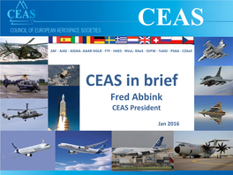 (CEAS). the Official Signing of the CEAS Constitution Was at the 1993 Paris Airshow