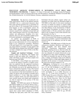 Polycyclic Aromatic Hydrocarbons in Meteorites: Allan Hills 84001, Murchison, and Orgueil