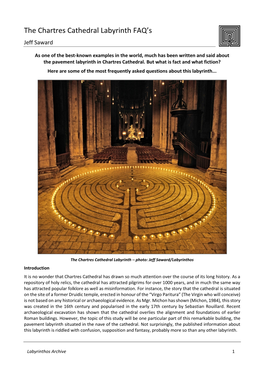 The Chartres Cathedral Labyrinth, Faqs by Jeff Saward
