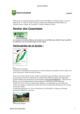Sentier Des Casemates Ã Soultz-Les-Bains En Alsace Sentier Des Casemates