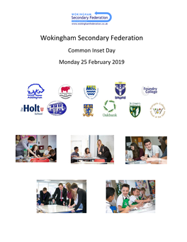 Wokingham Secondary Federation Common Inset Day Monday 25 February 2019
