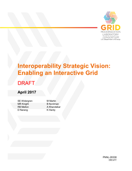 Interoperability Strategic Vision: Enabling an Interactive Grid DRAFT