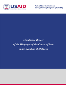 Monitoring Report of the Webpages of the Courts of Law in the Republic of Moldova