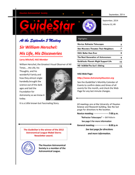 Guidestar September, 2014