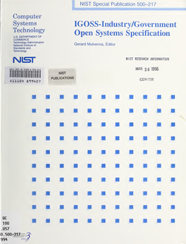 IGOSS-Industry/Government Open Systems Specification