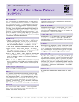 ECOP Shrna (H) Lentiviral Particles: Sc-89730-V