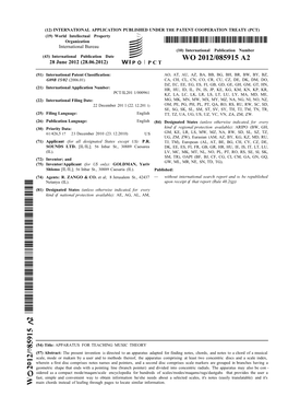 WO 2012/085915 A2 28 June 2012 (28.06.2012) P O P C T
