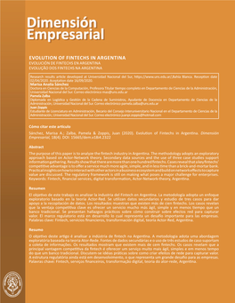 Evolution of Fintechs in Argentina Evolución De Fintechs En Argentina Evolução Dos Fintechs Na Argentina