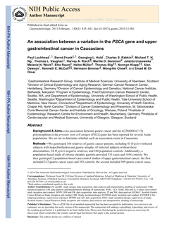 NIH Public Access Author Manuscript Gastroenterology