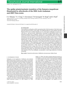 The Updip Seismic/Aseismic Transition of the Sumatra Megathrust Illuminated by Aftershocks of the 2004 Aceh-Andaman and 2005 Nias Events