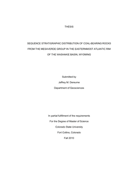 Thesis Sequence Stratigraphic Distribution