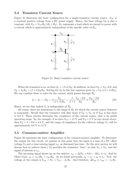 5.4 Transistor Current Source 5.5 Common-Emitter Amplifier