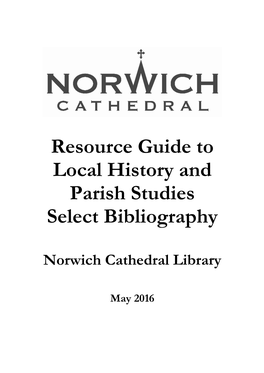 Guide to Local History and Parish Studies Select Bibliography