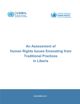 Human Rights Issues Emanating from Traditional Practices in Liberia