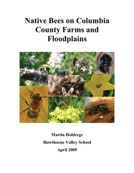 Native Bees on Columbia County Farms and Floodplains